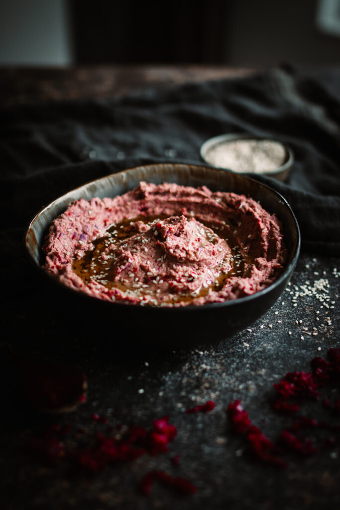 hummus med syrad rödkål