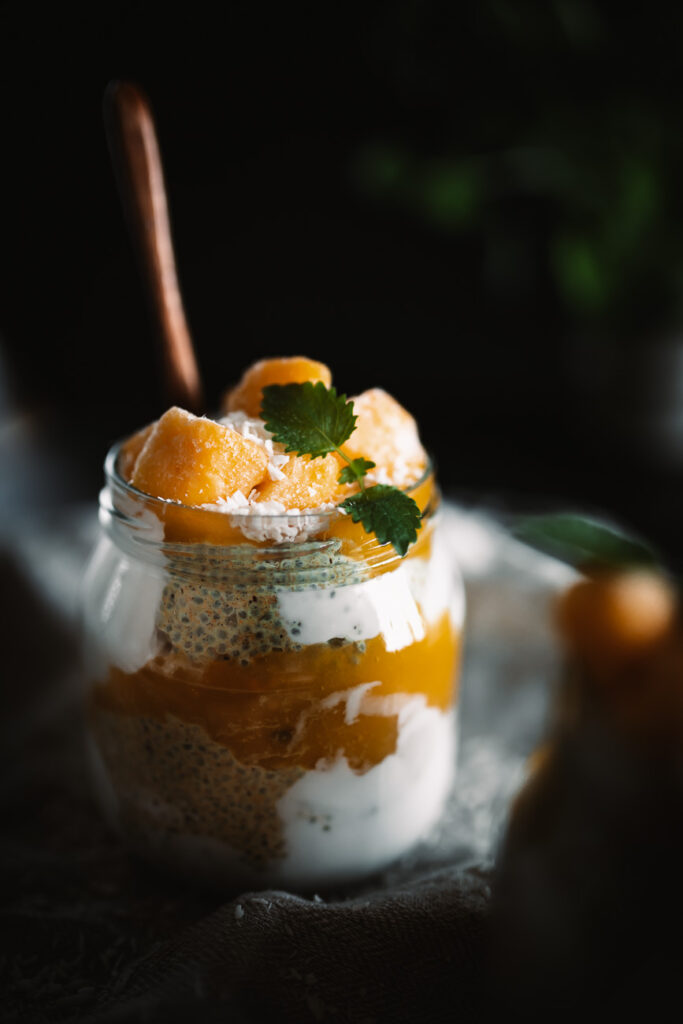 Chiapuddning Mangosmoothie